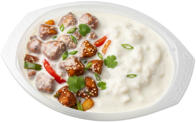 Chicken in Cream Sauce with Rice